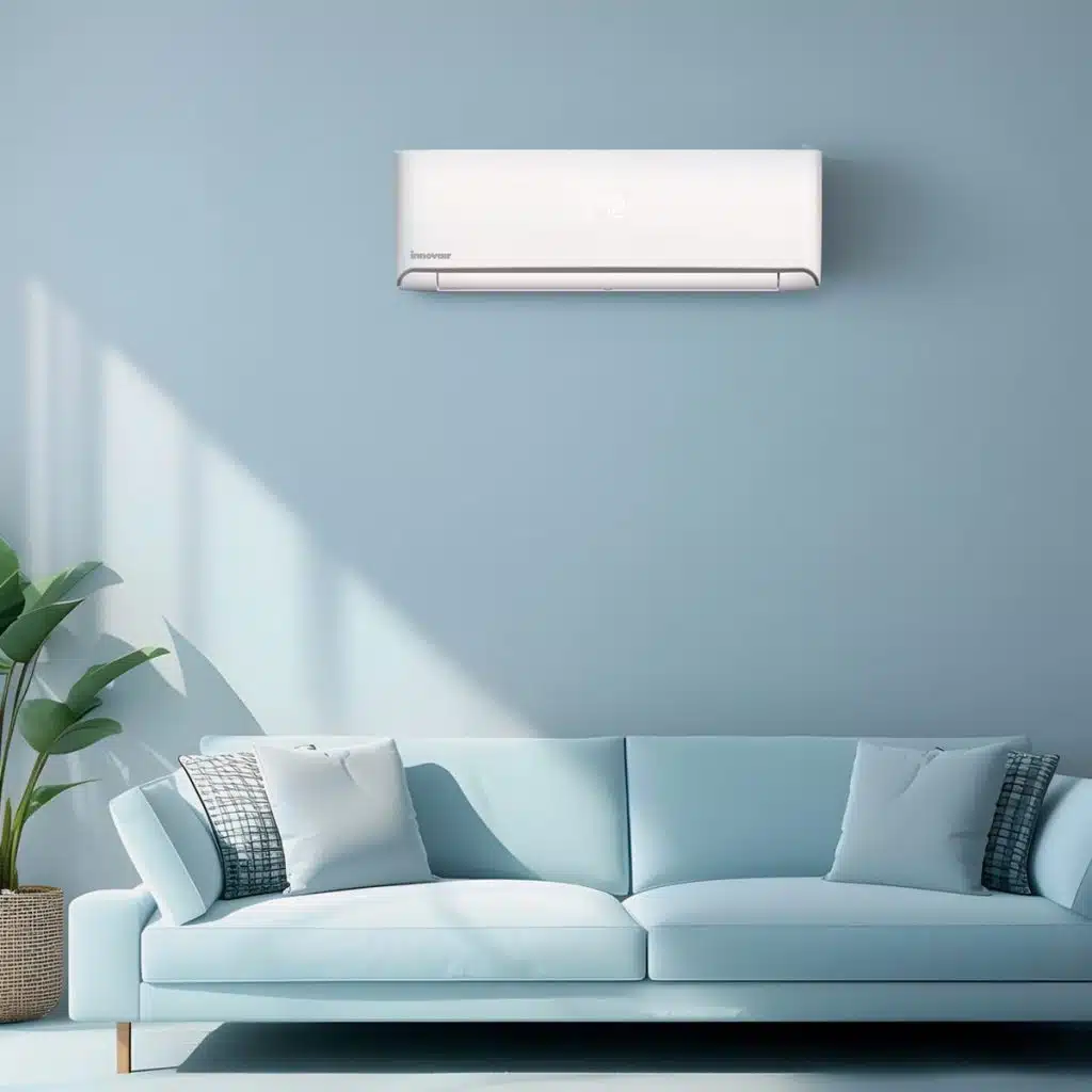 Thermopompe murale Innovair au-dessus d’un canapé
